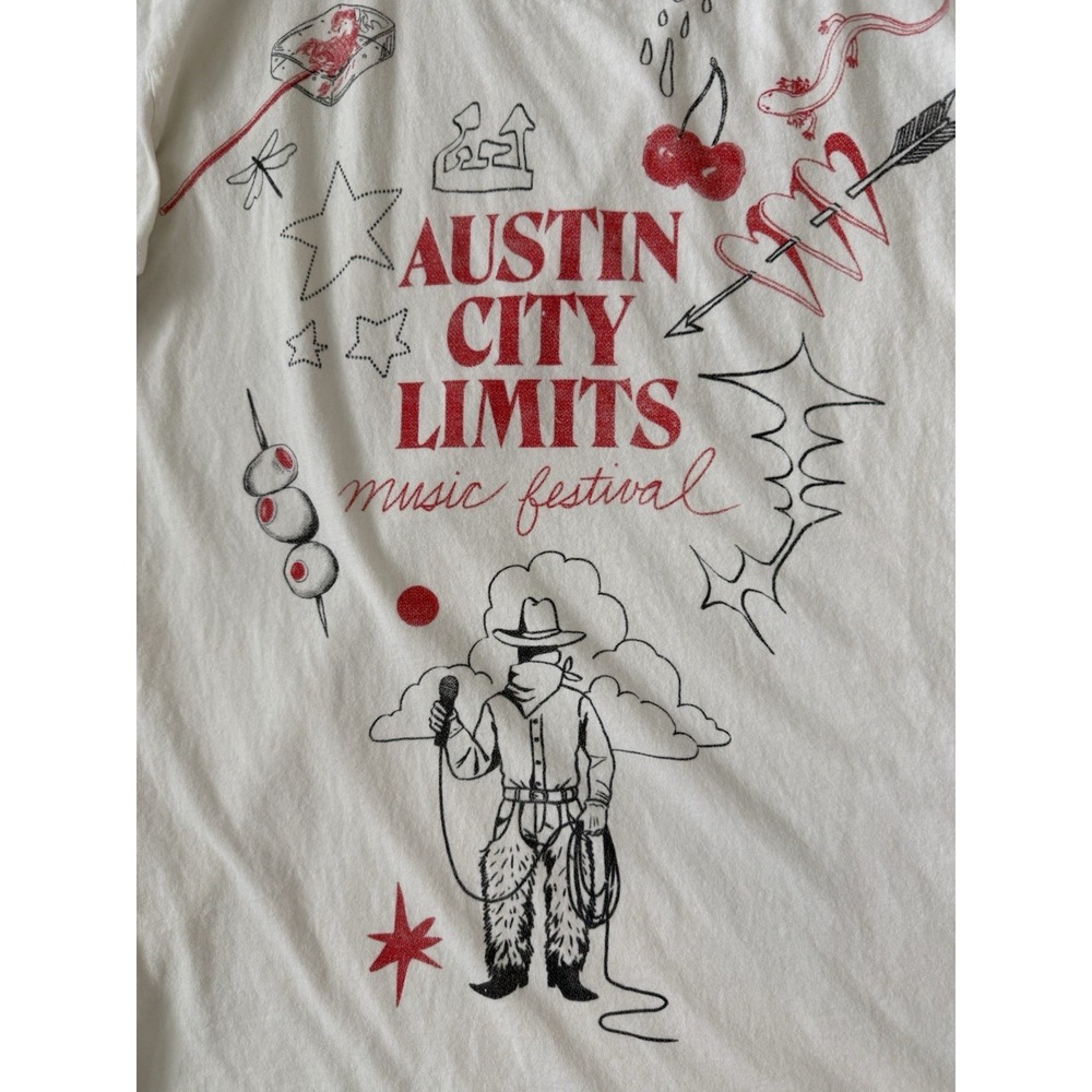 Brandon Maxwell X ACL Festival Tee Size Large Austin City Limits Distressed - Picture 5 of 8